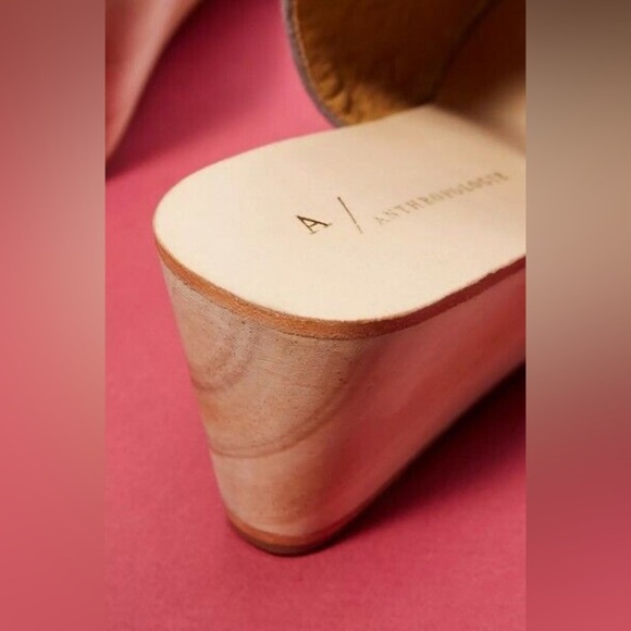 Anthropologie Gray Beaded Suede Tassels Wrap Open Toe Wedge Sandals EUC Size 37 - Picture 3 of 12